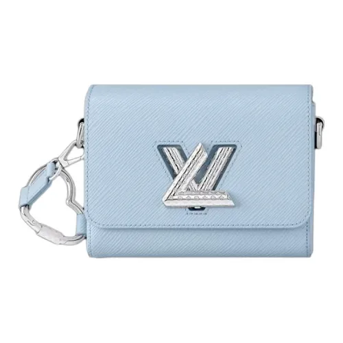 LOUIS VUITTON Twist Epi GRAIN LEATHER Сумка через плечо Маленькая Женская Светло-синяя