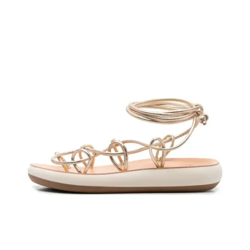 ANCIENT GREEK SANDALS NISI Римские сандалии Женские Коричневый Золотой