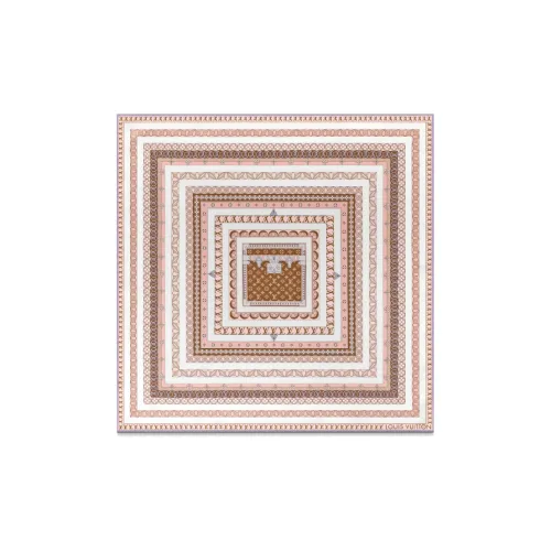 LOUIS VUITTON Шелковые шарфы Женские Розовый