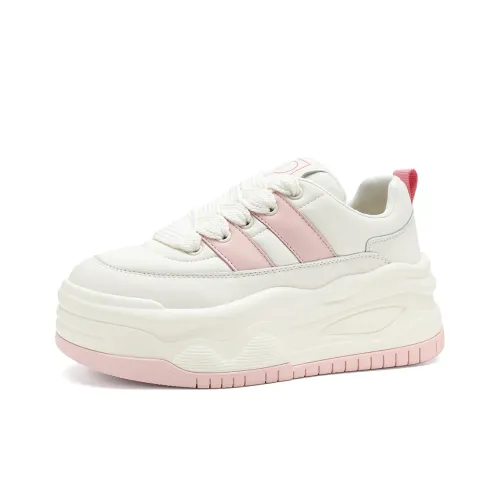 D Fuse SCANDINAVIA Скейтборд Кроссовки Низкие Бежевые/Розовые Женские