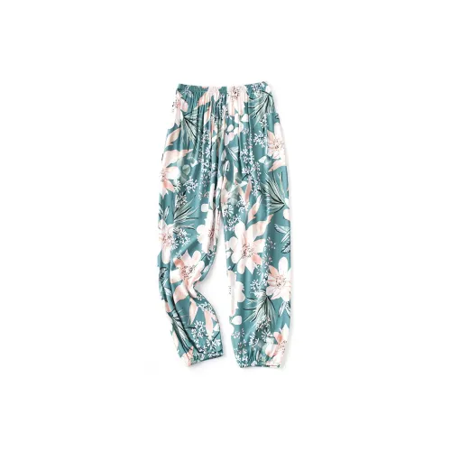 Flowers In Water Пижамные Штаны Женские Розовые С Принт