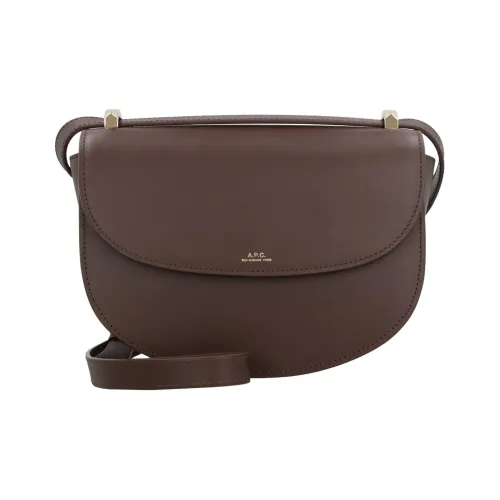 A.P.C Genève Телячья кожа Сумка через плечо Сумка на плечо Женская Шоколадный коричневый