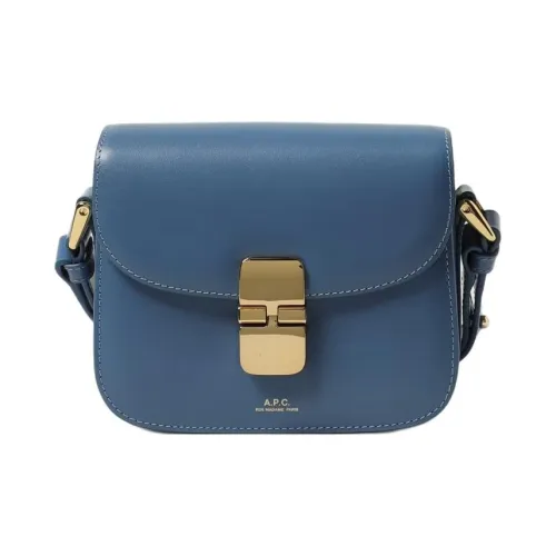 A.P.C Сумка через плечо из коровьей кожи женская светло-синяя