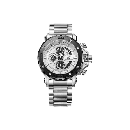 T5 WATER RESISTANT Кварцевый механизм Мужские часы 52mm*52mm*18mm Белый