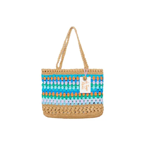 Le Temps Des Rêves Natural Raffia Сумка через плечо Medium Женская Синий Зеленый Оранжевый Красный