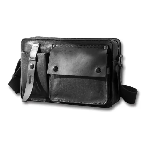 Back Step Первый слой Растительное дубление Корова Настоящая кожа Сумка через плечо Сумка на плечо Средний Унисекс Черный