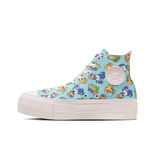 Конверс All Star Ⓡ LIFTED WATARU Износостойкие Высокие Кеды Унисекс Сине-белый
