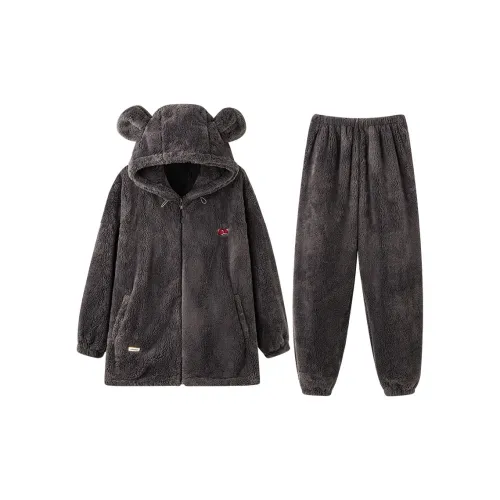 MIOJUER Пижамный комплект зимний мужской темно-серый