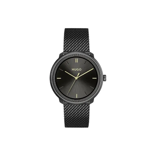Hugo Boss Кварцевые часы механизм ремешок из нержавеющей стали 40 мм черный циферблат унисекс