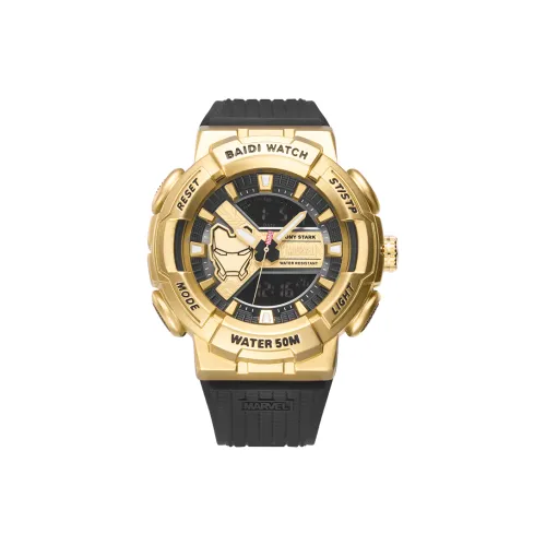 MARVEL Hero Collection Электронный Механизм TPU Ремешок Часы Мужские Часы Золотой Циферблат M 5039G