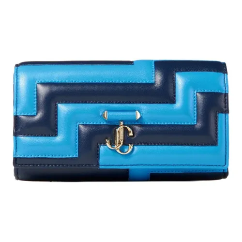 Jimmy Choo Avenue Напп Кожа Сумка через плечо Кошелек Женский Морской Синий