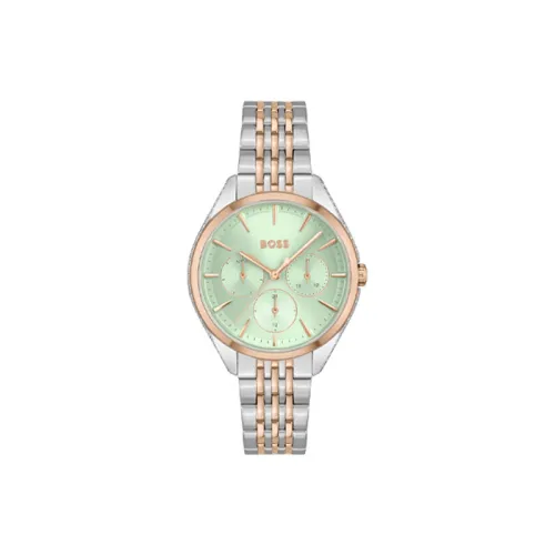 Hugo Boss Women's Watch Кварцевый механизм ремешок из нержавеющей стали зеленый циферблат