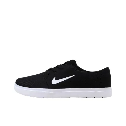 Nike SB Portmore ULTRALIGHT Противоскользящие устойчивые к истиранию Скейтборд Кроссовки Унисекс Черный Белый
