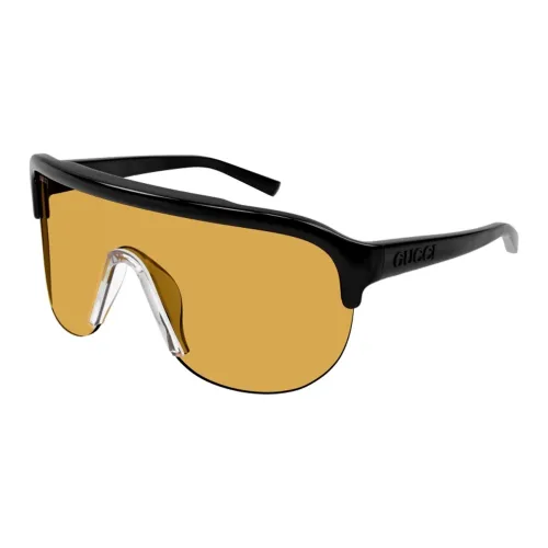 GUCCI Пластик Нерегулярная форма Солнцезащитные очки Мужской Черный