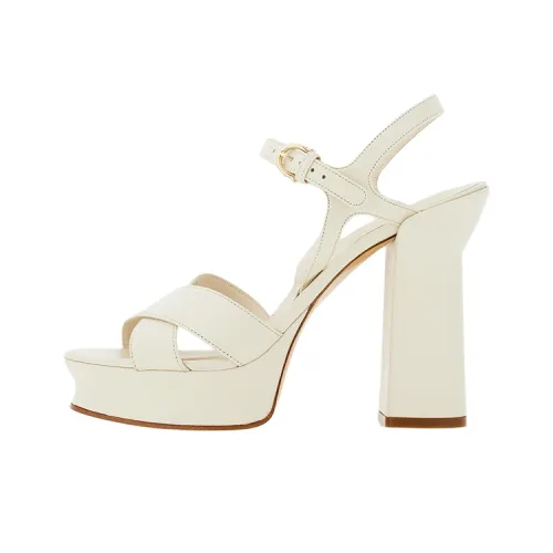 FERRAGAMO One Ремень Сандалии 11,5 см Женские Белые