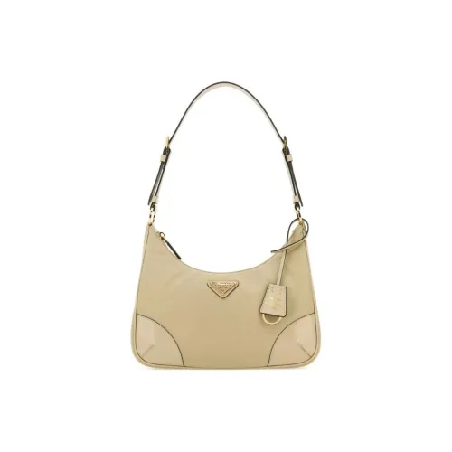 PRADA RE EDITION 2002 Переработанный нейлон Сумка через плечо Женская Песочного цвета