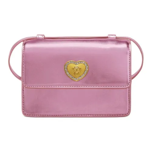 VERSACE Medusa Телячья кожа Сумка через плечо Детская Светло-розовая Красная