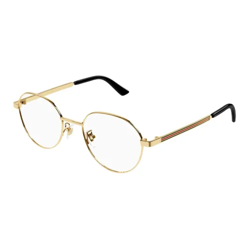 GUCCI Титан Круглые Оправы для очков Мужские Золотые