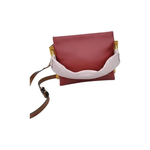 Marni Кожа Одно Плечо Ручная Сумка Сумка через плечо Женская Красная Розовая Горчичная
