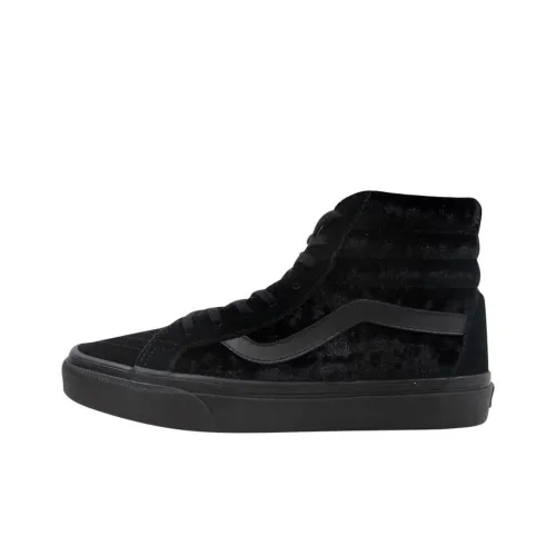 Vans SK8 Reissie Velvet Устойчивые к истиранию Высокие Кроссовки для скейтбординга Унисекс Черные