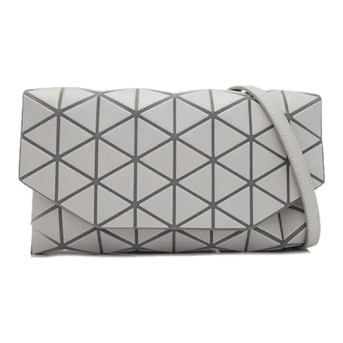 ISSEY MIYAKE TONNEAU MATTE Ткань с кожаными вставками Сумка на плечо Женская Серый