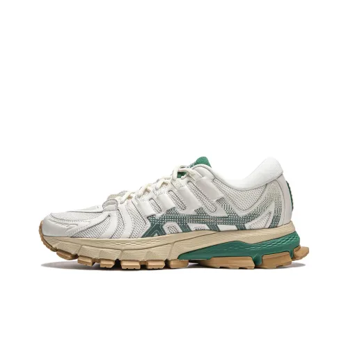 Лайнер Амортизация Износостойкие Низкие Кроссовки для Бега Мужские Белые Зеленые