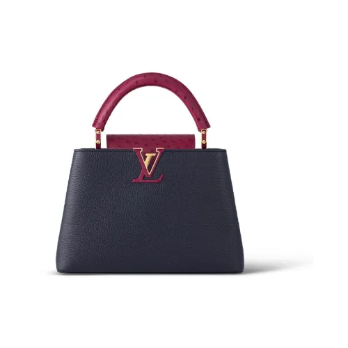 LOUIS VUITTON Capucines Taurillon Кожа Сумка Стандартная Женская Розовый Красный и Черный