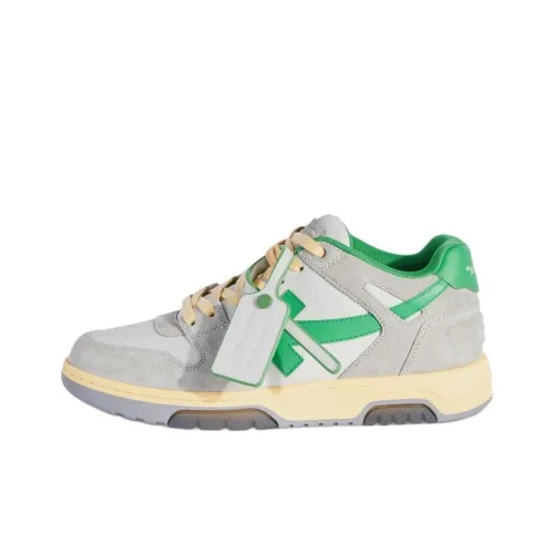 Off Белый Низкий Топ Скейтборд Кроссовки Мужские Светло-Серый Зеленый