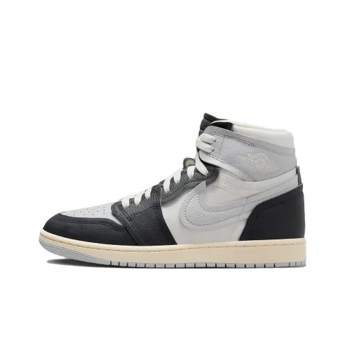 Jordan Air Jordan 1 HIGH мм Устойчивый к истиранию Дышащий Высокий Топ Винтажные Баскетбольные Кроссовки Женские Черный Серый