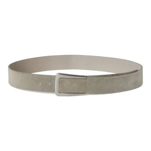 BRUNELLO CUCINELLI Однотонный плавный украшение застежка кожа ремни женский бежевый ширина 4CM