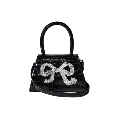 Self Portrait Напп Кожа Сумка через плечо Микро Сумка Женская Классическая Черная