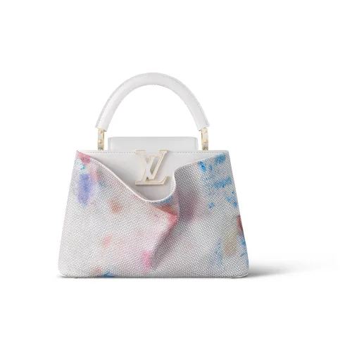 LOUIS VUITTON Capucines Гладкая коровья кожа Сумка через плечо Сумка Женская Белая