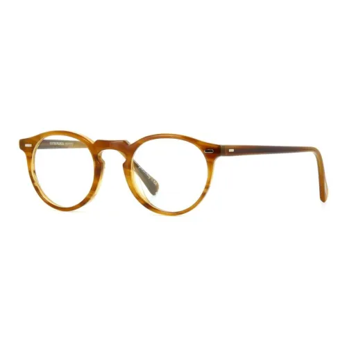 Oliver Peoples Ацетат Круглые Оправы для Очков Унисекс Коричневый
