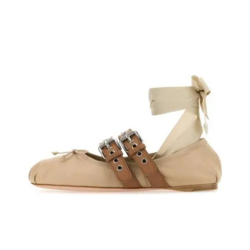 MIU MIU Планшет Обувь Mary Jane Женская Коричневая