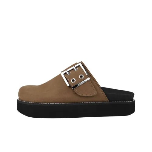 GANNI Домашние тапочки 3 см Женские Коричневый