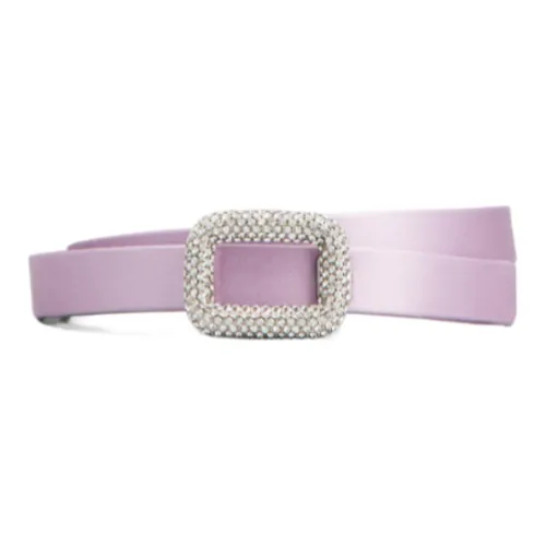 Roger Vivier Кристальный Украшение Кожаные ремни Женские Фиолетовый Ширина 1,5 см