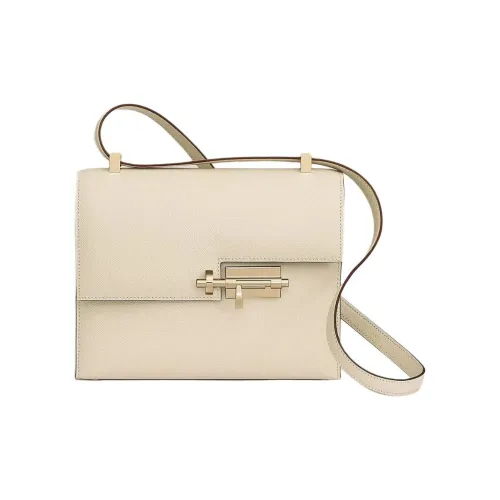 HERMES Verrou Epsom Телячья кожа Verrou Сумка Сумка через плечо Женские 10 Craie Милкшейк белый