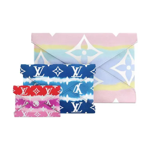 LOUIS VUITTON Холст Натуральная кожа Клатч Женские Многоцветный