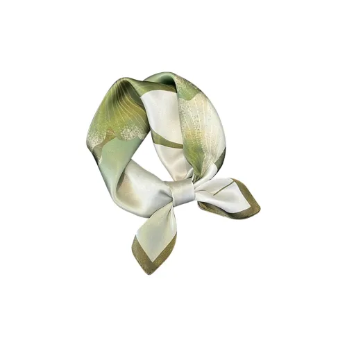 Narandu Шелковые Шарфы Женские Зеленый