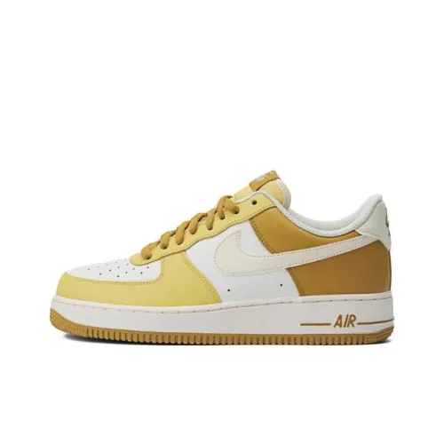 Nike Air FORCE 1 Low Топ Скейтборд Кроссовки Мужские Желто-Белые
