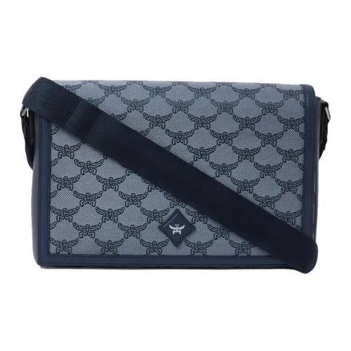 MCM Кожаная отделка в Tiffilla Сумка через плечо Маленькая Мужская Синяя