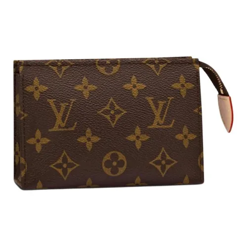 LOUIS VUITTON Холст Туалетная сумка Клатч Унисекс Коричневый