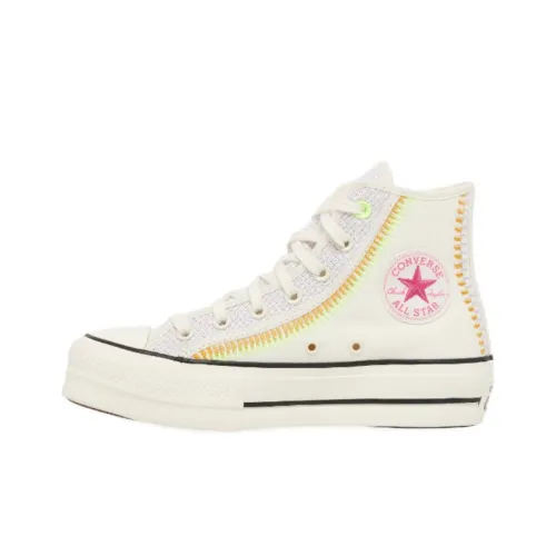Converse Chuck Taylor All Star Lift Hi Устойчивые к истиранию высокие кеды Женские Бежевые