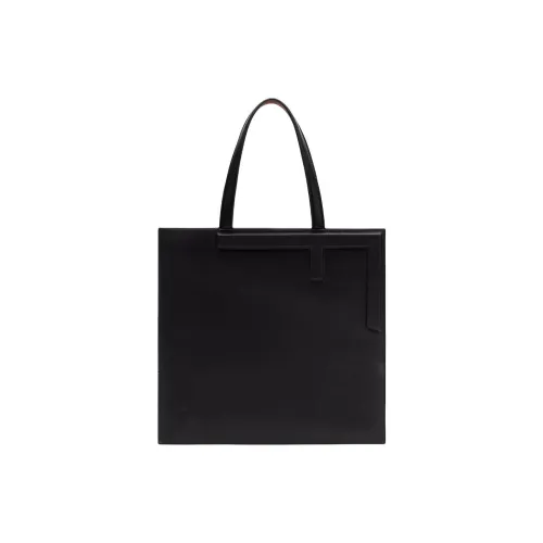 FENDI Телячья кожа Тоут Сумка Сумка для покупок Сумка среднего размера Женская Коричневая и Черная