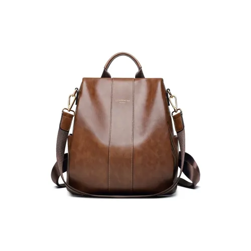 Old Man's Head Рюкзак из коровьей кожи стандартный женский карамельный