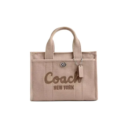 COACH Cargo Холщовая Сумка Сумка-тоут Сумка для покупок Сумка через плечо Сумка большая Женская Естественный