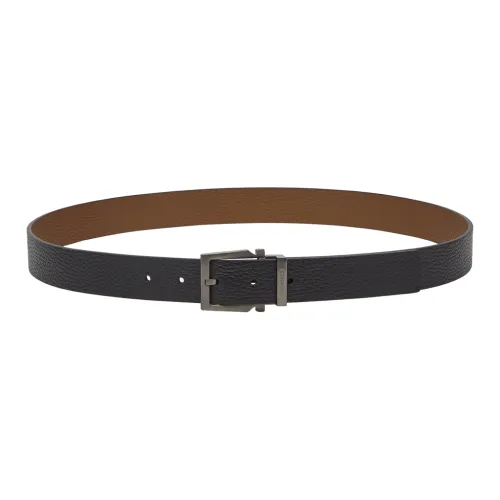 FERRAGAMO Телячья кожа Кожаные ремни Мужской Черный