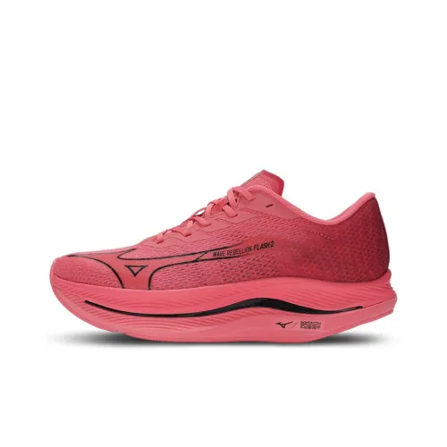 Кроссовки для бега Mizuno Wave Rebellion Flash 2, низкий топ, красные, унисекс