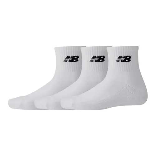 New Balance 3 пары белых носков унисекс