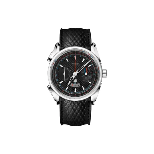 PARMIGIANI Автоматический Механический Часы Мужские Часы 41 мм Черный Циферблат Титан Корпус Часы Титановый Ремешок из Коровьей Кожи